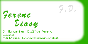 ferenc diosy business card